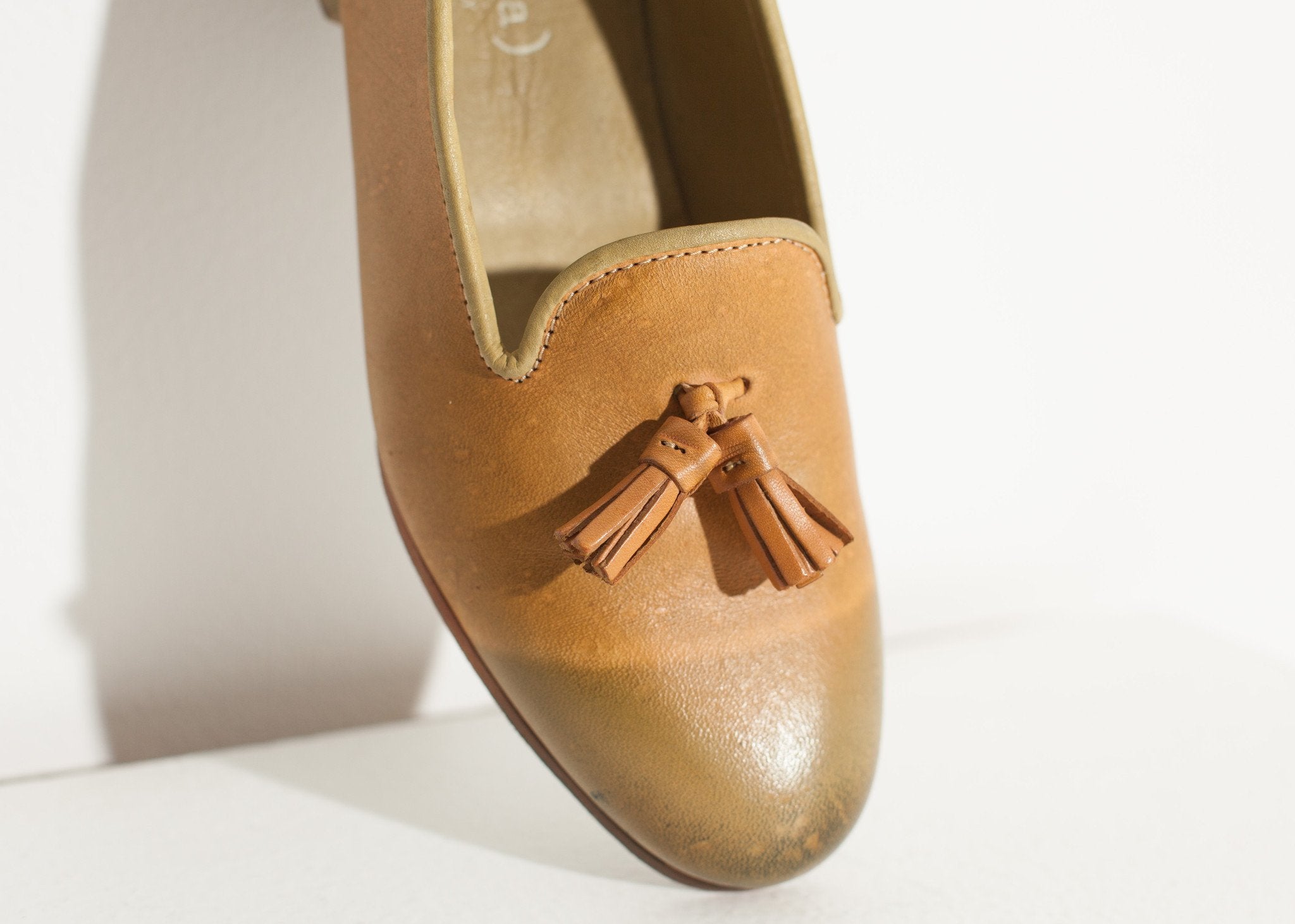 Leather Loafer in Lime